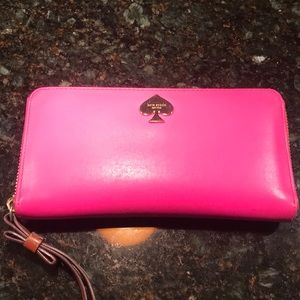 Hot pink Kate spade wallet